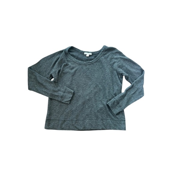 James Perse Tops - James Perse Standard Crew Neck Long Sleeve Sweatshirt Heather Gray Size Small